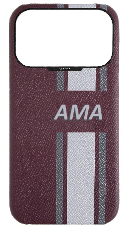 Customized Striped Maroon Strapless Case