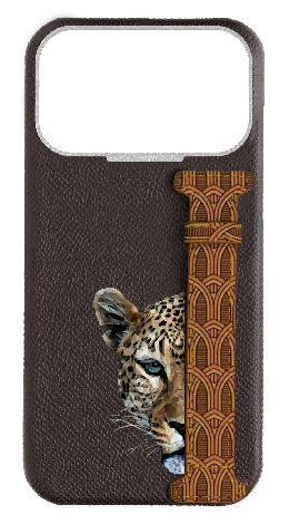 Customized Brown Monogram Side Strap Case