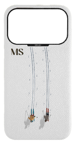 Customized White Strapless Case 
                 Skiing