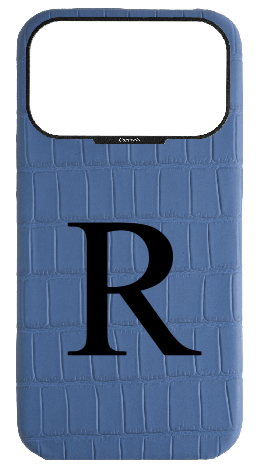 Customized Matte Navy Strapless Embossed Crocodile Case