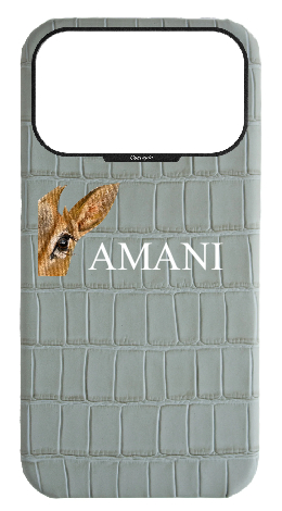 Customized Matte Grey Strapless Embossed Crocodile Case
