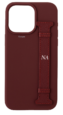 Customized Maroon Silicon Side Strap Case