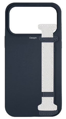 Customized Navy Silicon Side Strap Case