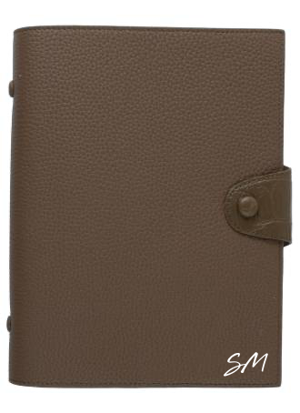 Customized Small Dark Taupe / Ash Notebook