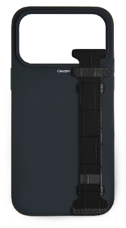 Customized Black Silicon Side Strap Case