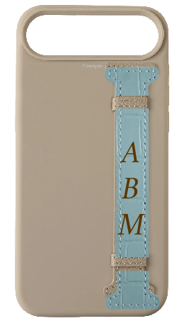 Customized Cream Silicon Side Strap Case