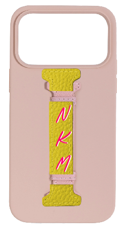 Customized Soft Pink Silicon Middle Strap Case
