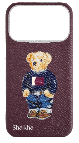 Customized Maroon Strapless Case 
                 Qatar Teddy