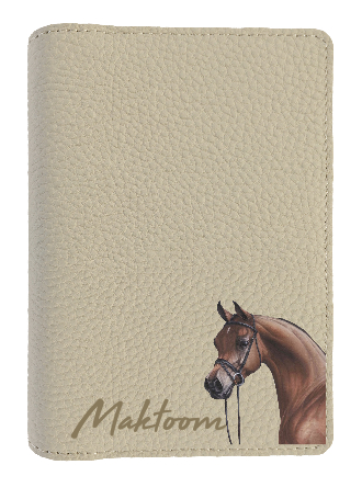 Customized Beige Passport Holder