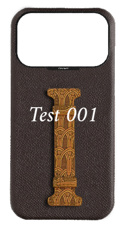 Customized Brown Monogram Middle Strap Case