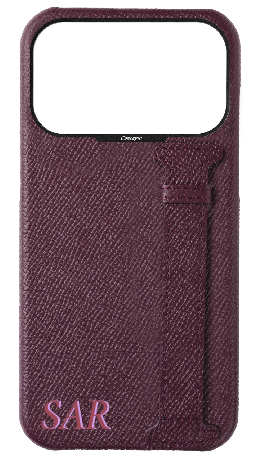 Customized Maroon Epsom Side Strap Case