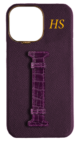 Customized Deep Purple Exotic Crocodile Middle Strap Case
