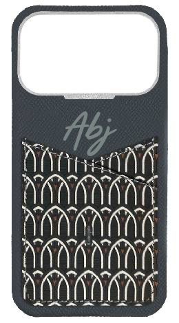 Customized Grey Monogram Pocket Case