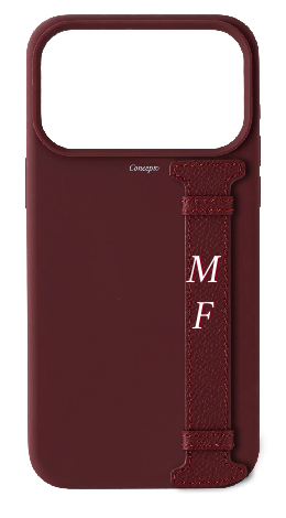 Customized Maroon Silicon Side Strap Case