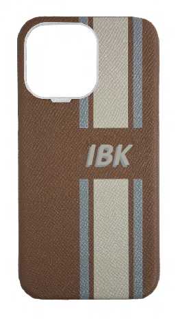 Customized Striped Taupe Strapless Case