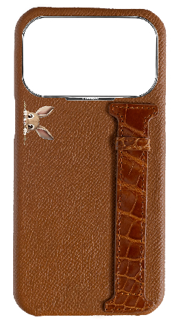 Customized Tan Exotic Crocodile Side Strap Case