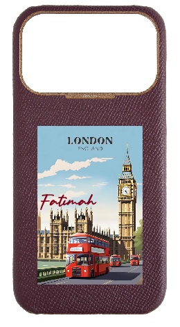 Customized Maroon Strapless Epsom Case 
                 London