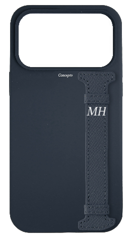 Customized Navy Silicon Side Strap Case
