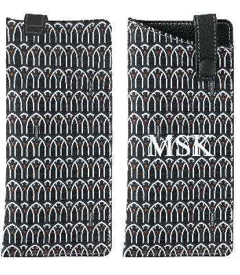 Customized Grey Monogram Sunglasses Sleeve