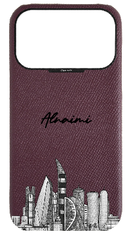 Customized Maroon Strapless Case 
                 Doha Skyline