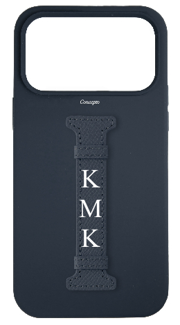 Customized Dark Navy Silicon Middle Strap Case