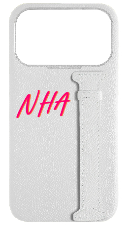 Customized White Epsom Side Strap Case