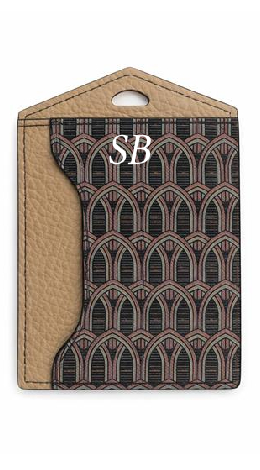 Customized Cream Monogram ID Holder