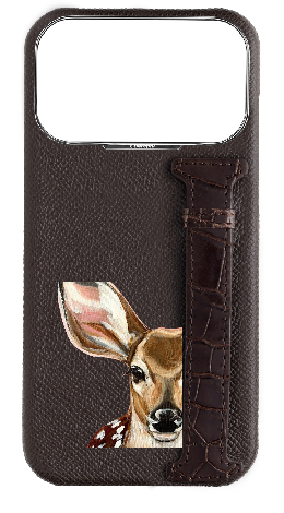 Customized Brown Exotic Crocodile Side Strap Case