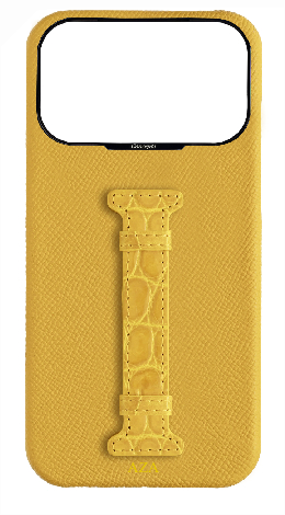 Customized Yellow Exotic Crocodile Middle Strap Case