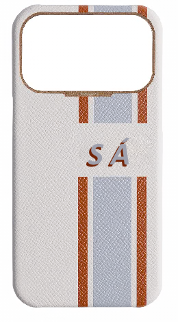 Customized Striped White Strapless Case
