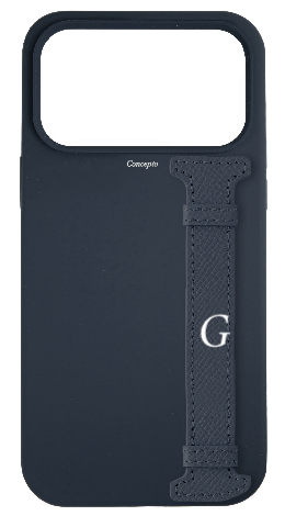 Customized Dark Navy Silicon Side Strap Case
