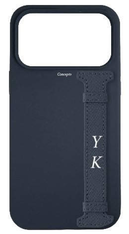 Customized Navy Silicon Side Strap Case