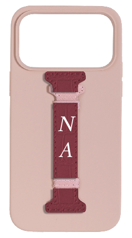 Customized Soft Pink Silicon Middle Strap Case