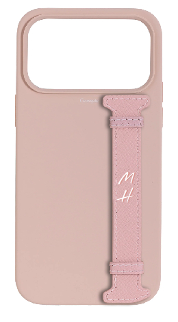 Customized Soft Pink Silicon Side Strap Case