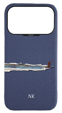 Customized Navy Strapless Epsom Case 
                 Surfing