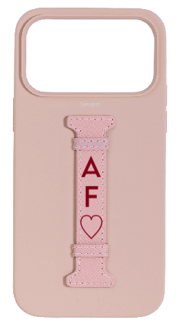 Customized Soft Pink Silicon Middle Strap Case