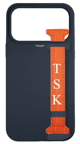 Customized Dark Navy Silicon Side Strap Case