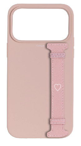 Customized Soft Pink Silicon Side Strap Case