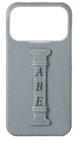 Customized Light Blue Grey Epsom Middle Strap Case
