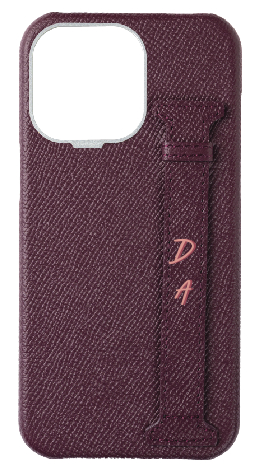 Customized Maroon Epsom Side Strap Case
