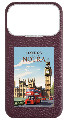 Customized Maroon Strapless Epsom Case 
                 London
