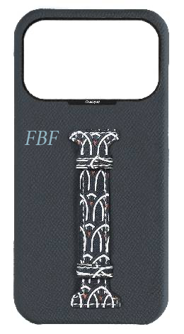 Customized Grey Monogram Middle Strap Case