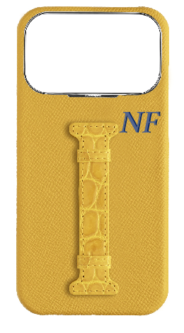 Customized Yellow Exotic Crocodile Middle Strap Case