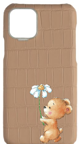 Customized Matte Nude Strapless Embossed Crocodile Case