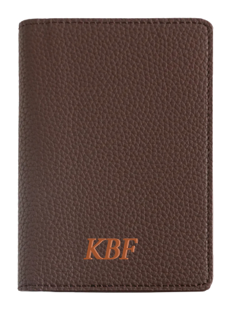 Customized Brown Passport Holder