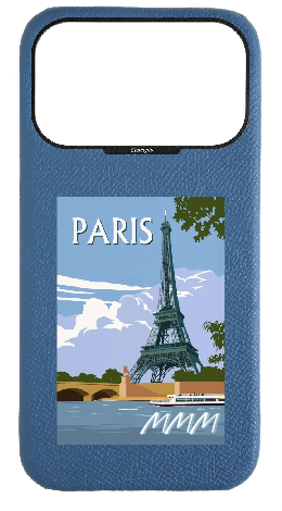 Customized Blue Strapless Epsom Case 
                 Paris