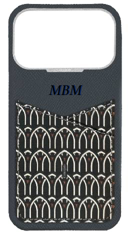 Customized Grey Monogram Pocket Case