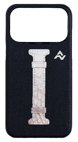 Customized Black Himalayan Exotic Crocodile Middle Strap Case