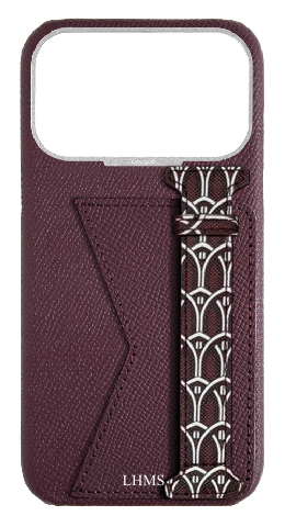 Customized Maroon Monogram Duo Case