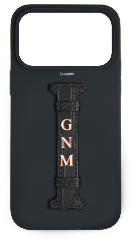 Customized Black Silicon Middle Strap Case